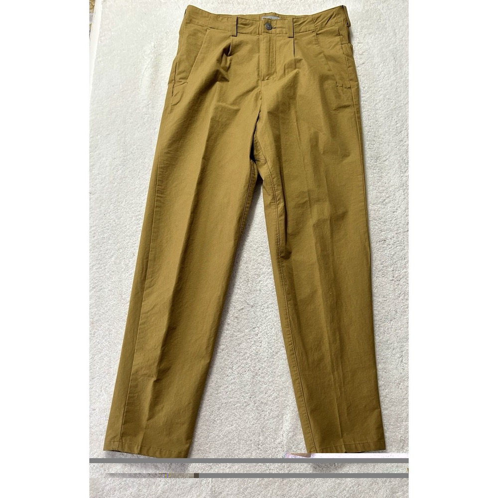 VRST Limitless Canvas Athletic Pleated Chino Pants Men's 32 X 34 Brown Spice(C9)
